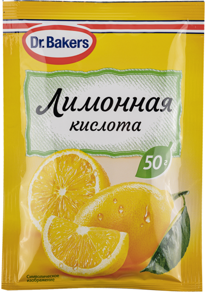 Изображение Лимонная кислота пищевая Др. Бейкерс Др. Бейкерс м/у, 50 г