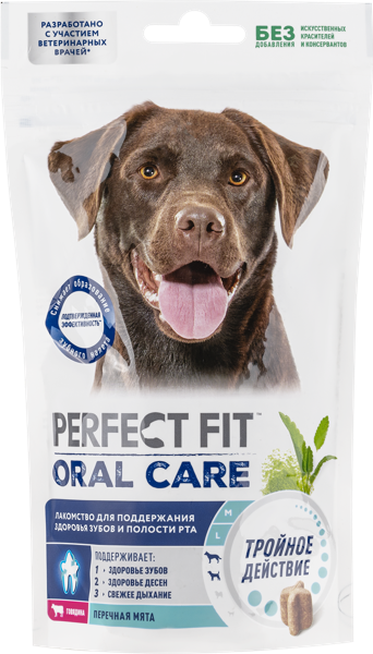 Изображение Лакомство для собак Перфект Фит орал кея говядина мята Марс м/у, 130 г