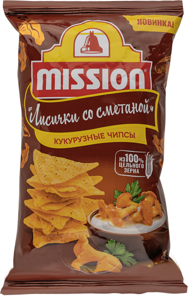 Изображение Чипсы кукурузные Мишн лисички со сметаной Мишн Фудс м/у, 150 г