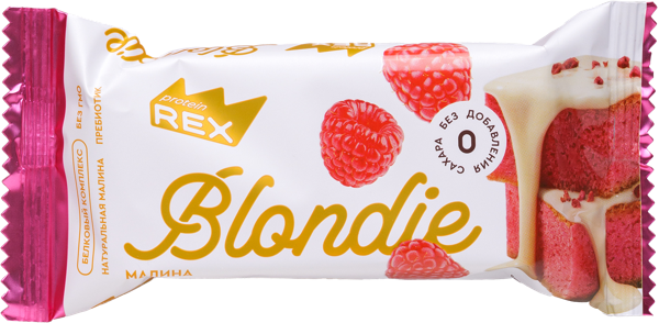 Изображение Пирожное протеиновое Протеин Рекс блонди малина Роял Кейк м/у, 50 г