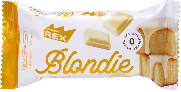 Изображение Пирожное протеиновое Протеин Рекс блонди классическое Роял Кейк м/у, 50 г