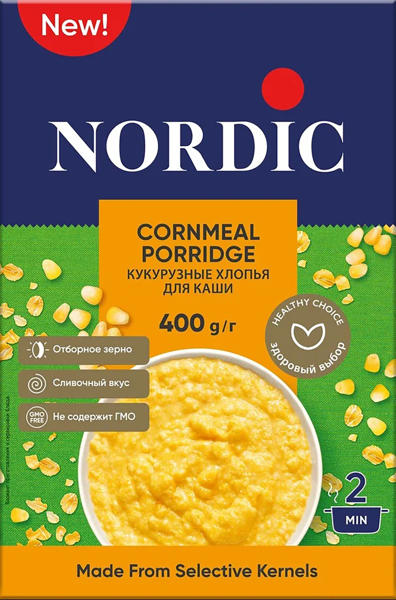 Изображение Хлопья кукурузные Нордик 2 мин Копэкер Агро кор, 400 г