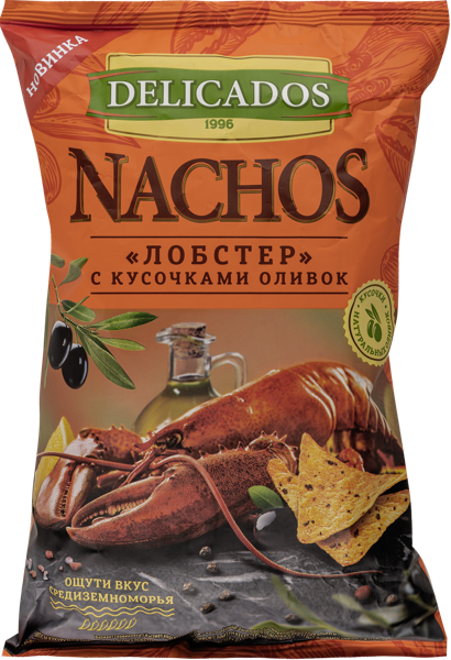 Изображение Чипсы кукурузные Деликадос лобстер с оливками Мишн Фудс м/у, 150 г