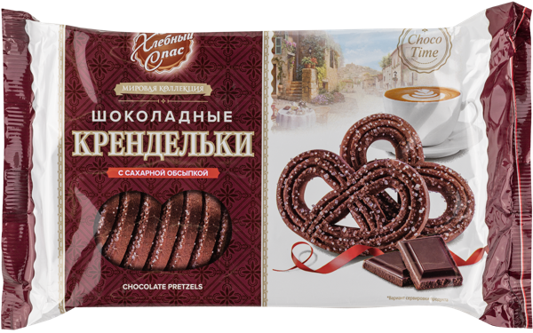 Изображение Печенье сдобное Хлебный спас крендельки шоколадные Диал-К м/у, 320 г