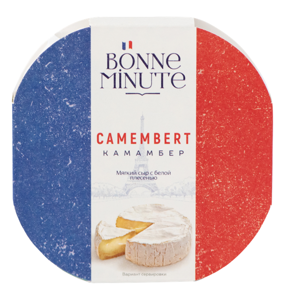 Изображение Сыр 55% с плесневой корочкой Бонне Минут камамбер Южная сыроваренная компания кор, 125 г