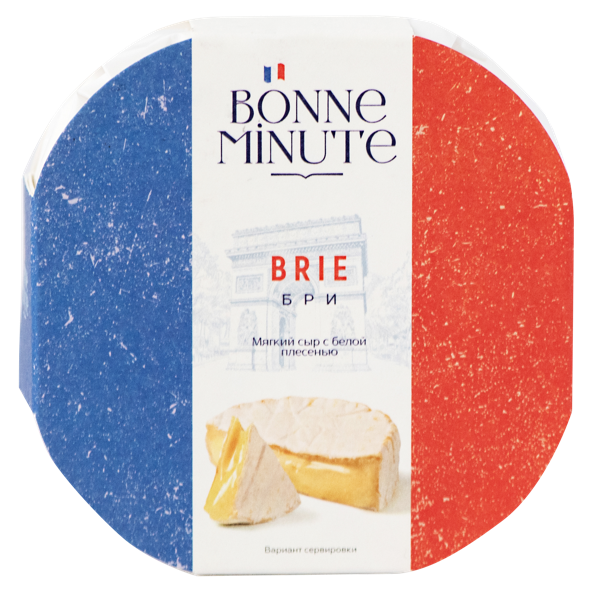 Изображение Сыр 60% с плесневой корочкой Бонне Минут бри Южная сыроваренная компания кор, 125 г