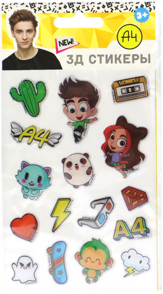 Изображение Стикеры НД плэй 3Д Влад А4 дизайн 2 Вэньчжоу Криэйт м/у, 1 шт