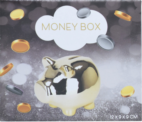 Изображение Копилка 11,5*9см для денег Купман свинья золото серебро Купман Интернэшнл , 1 шт