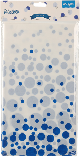 Изображение Скатерть 130*220см белая Купман синие конфетти Купман Интернэшнл м/у, 1 шт