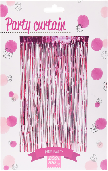 Изображение Штора 200*100см для фотозоны Купман дождик розовая Купман Интернэшнл м/у, 1 шт