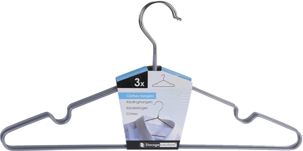 Изображение Вешалка 41см для одежды Купман черная серая металл Купман Интернэшнл , 3 шт