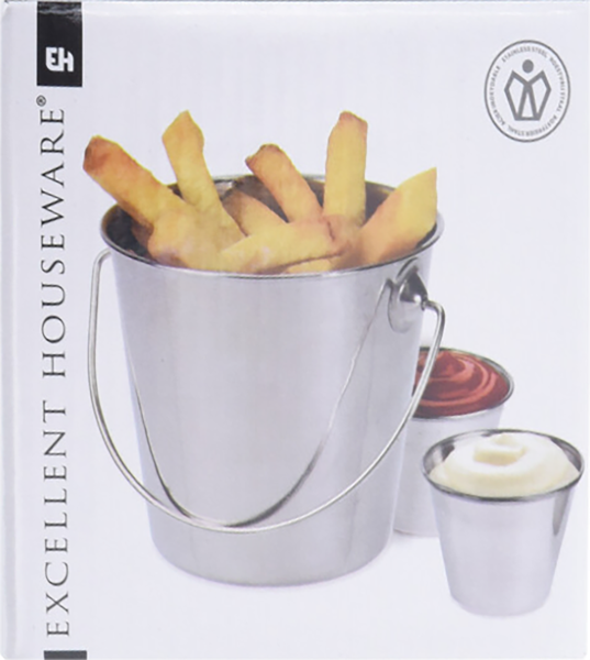 Изображение Ведерко 11см для картофеля Купман с 2 соусниками Купман Интернэшнл , 1 шт