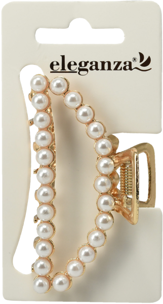 Изображение Заколка для волос Элеганза крабик с жемчугом Купман Интернэшнл к/у, 1 шт