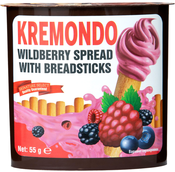 Изображение Паста Кремондо лесные ягоды с печеньем Ялмаз Пазарлама п/б, 55 г