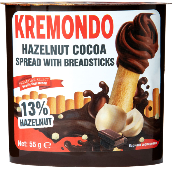 Изображение Паста шоколадная Кремондо ореховая с печеньем Ялмаз Пазарлама п/б, 55 г