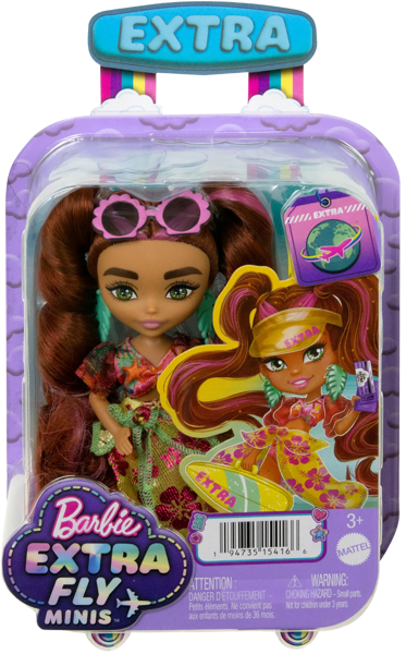 Изображение Кукла мини Барби экстра флай рыжие волосы Маттэл к/у, 1 шт