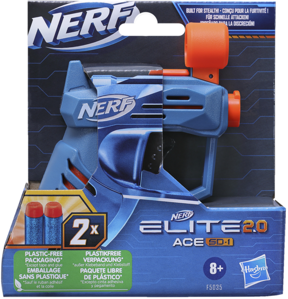 Изображение Бластер Нерф элит 2.0 эйс 2 снаряда Хасбро п/у, 1 шт