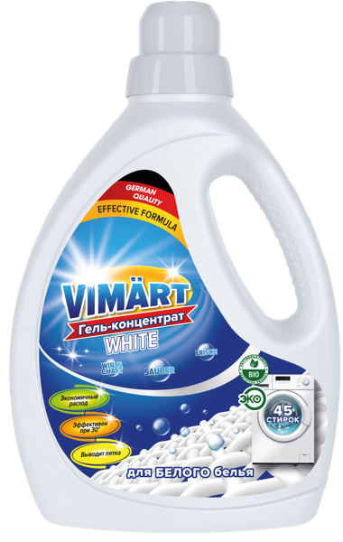 Изображение Средство для стирки жидкое Вимарт белое белье концентрат Вимарт ООО п/у, 1,35 л