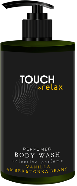 Изображение Гель для душа парфюм Тач энд релакс ваниль амбра бобы тонка Вимарт ООО п/у, 450 мл