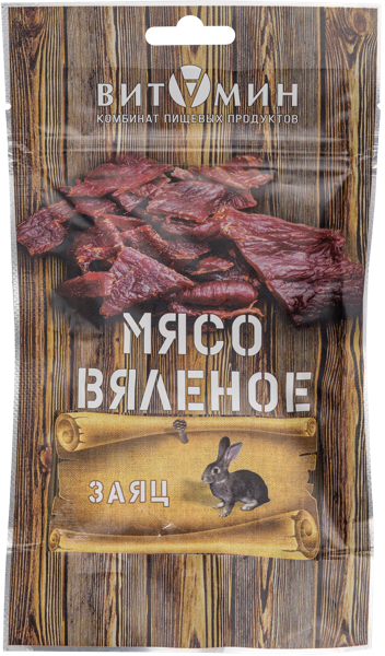 Изображение Мясо вяленое Деликатес дичь заяц Деликатес дичь м/у, 50 г