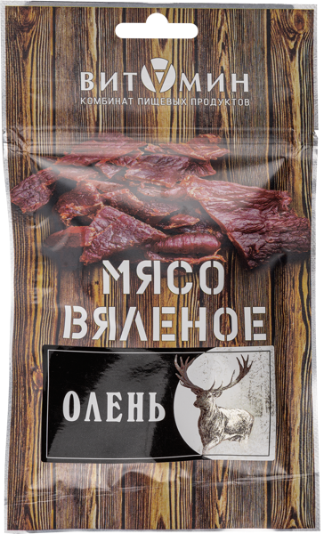 Изображение Мясо вяленое Деликатес дичь олень Деликатес дичь м/у, 50 г