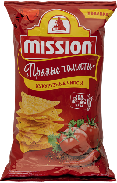 Изображение Чипсы кукурузные Мишн пряные томаты Мишн фудс ступино м/у, 150 г