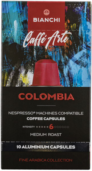 Изображение Кофе в капсулах 10 шт Бианчи колумбия 100% арабика Бианчи Кофе кор, 55 г