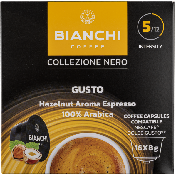 Изображение Кофе в капсулах 16 шт Бианчи Лесной орех 50% арабика Бианчи Кофе кор, 128 г