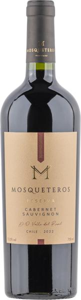 Изображение Вино красное сухое стиль №3 Каберне Совиньон Центр Долина Москетерос Ресерва 2022 Москетерос с/б, 0,