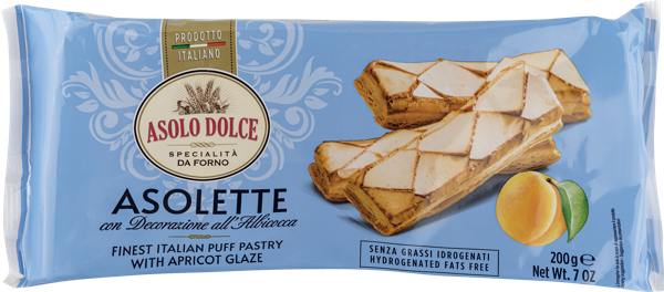 Изображение Слойка азолетте Азоло Дольче с абрикосовой глазурью Азоло Дольче м/у, 200 г