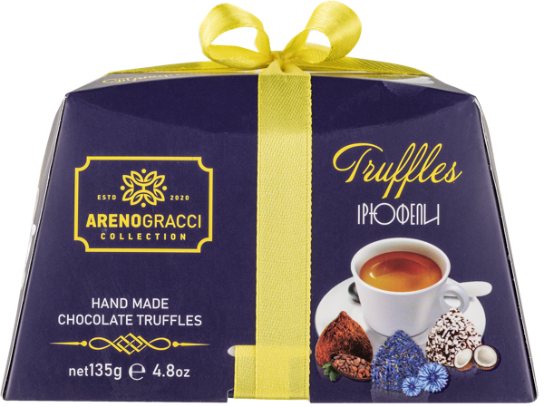 Изображение Конфеты г.Краснодар Арено Грачи пирамида синяя шоколадные Звезда Кубани кор, 135 г