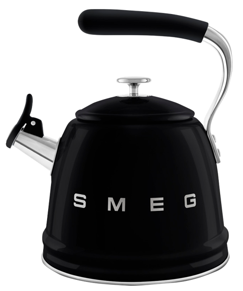 Изображение Чайник 2,3л черный Смег со свистком Смег к/у, 1 шт