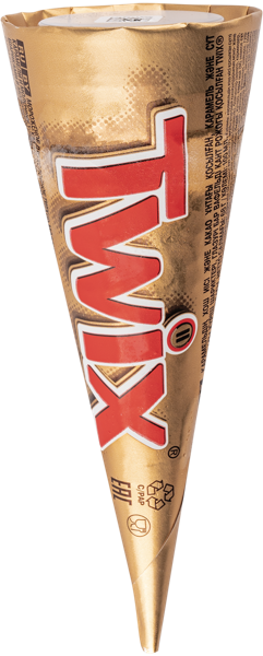 Изображение Мороженое рожок Твикс молочное со вкусом караме Марс ООО м/у, 68 г