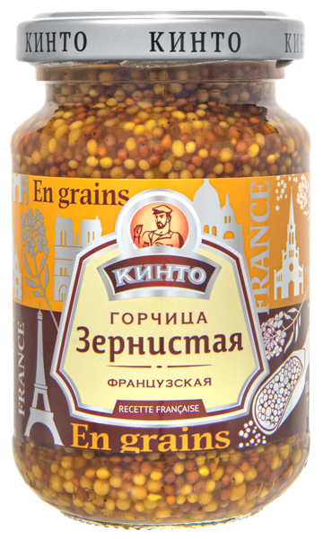 Изображение Горчица зернистая Кинто французская Девелей с/б, 170 г