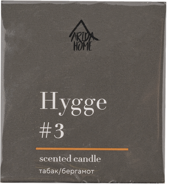 Изображение Свеча 6,8см в банке Хюгге №3 табак бергамот Арида Хоум к/у, 1 шт