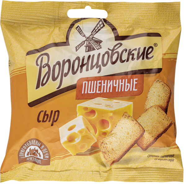 Изображение Сухарики пшеничные Воронцовские сыр ТД м/у, 80 г