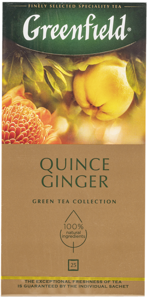 Изображение Чай зеленый в пакетиках Гринфилд квинс джинджер Орими Трейд кор, 25*1,5 г