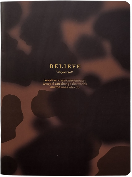 Изображение Тетрадь 48л клетка Би Смарт А5+ белив пятна коричнева Инфолио Групп , 1 шт