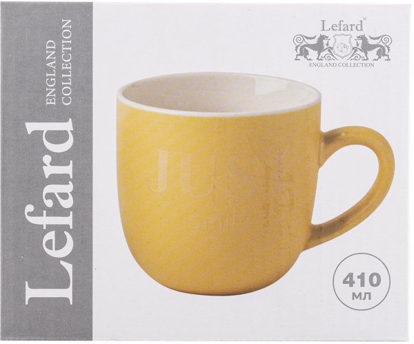 Изображение Кружка 410мл желтая Лефард джаст смайл Лефард , 1 шт