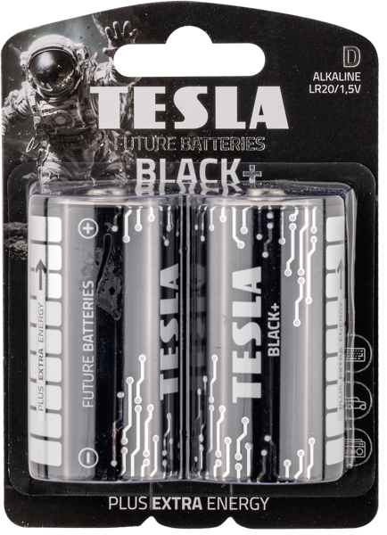 Изображение Батарейка Д ЛР20 1,5 вольт Тесла блэк Тесла Баттерис к/у, 2 шт