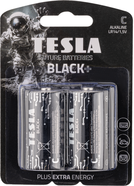 Изображение Батарейка С ЛР14 1,5 вольт Тесла блэк Тесла Баттерис к/у, 2 шт
