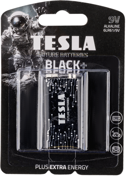 Изображение Батарейка 6ЛР61 9 вольт Тесла блэк Тесла Баттерис к/у, 1 шт