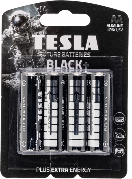 Изображение Батарейка АА ЛР6 1,5 вольт Тесла блэк Тесла Баттерис к/у, 4 шт