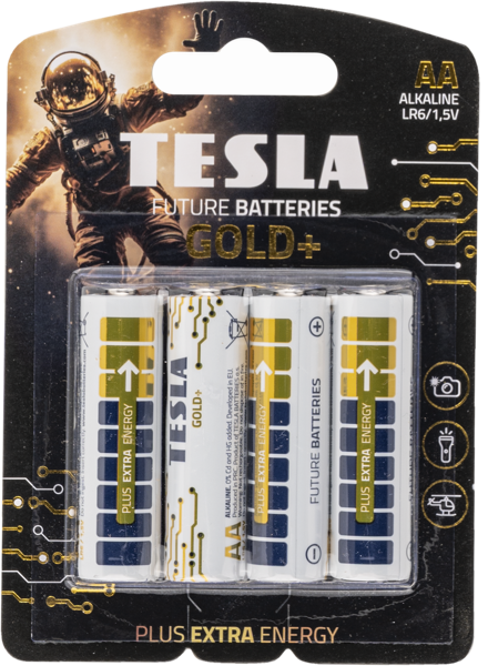 Изображение Батарейка АА ЛР6 1,5 вольт Тесла голд Тесла Баттерис к/у, 4 шт