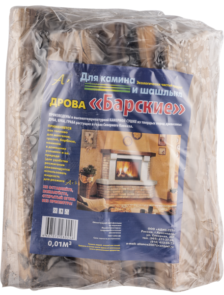 Изображение Дрова колотые Барские камерная сушка Адис 777 м/у, 1 упак
