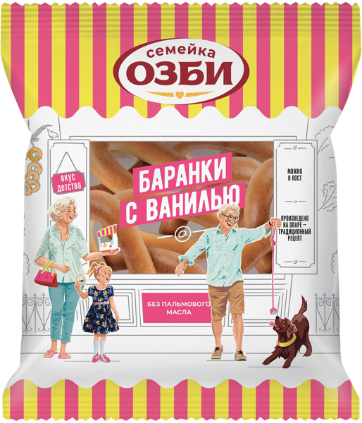 Изображение Баранки пшеничные Озби ванильные ОЗБИ м/у, 220 г