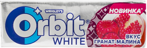 Изображение Жевательная резинка Орбит гранат малина Марс м/у, 13,6 г