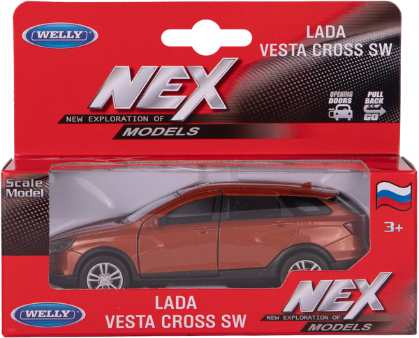 Изображение Машина 1:38 Велли лада веста св кросс Велли Фэктори ЛТД к/у, 1 шт