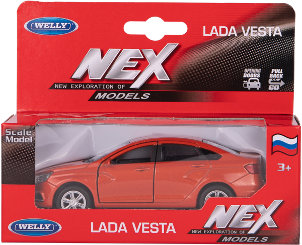 Изображение Машина 1:38 Велли лада веста Велли Фэктори ЛТД к/у, 1 шт