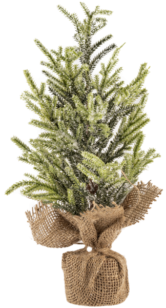 Изображение Елочка 34см настольная Табрис создавай атмосферу заснеженная в джуте Кристмас Квин , 1 шт